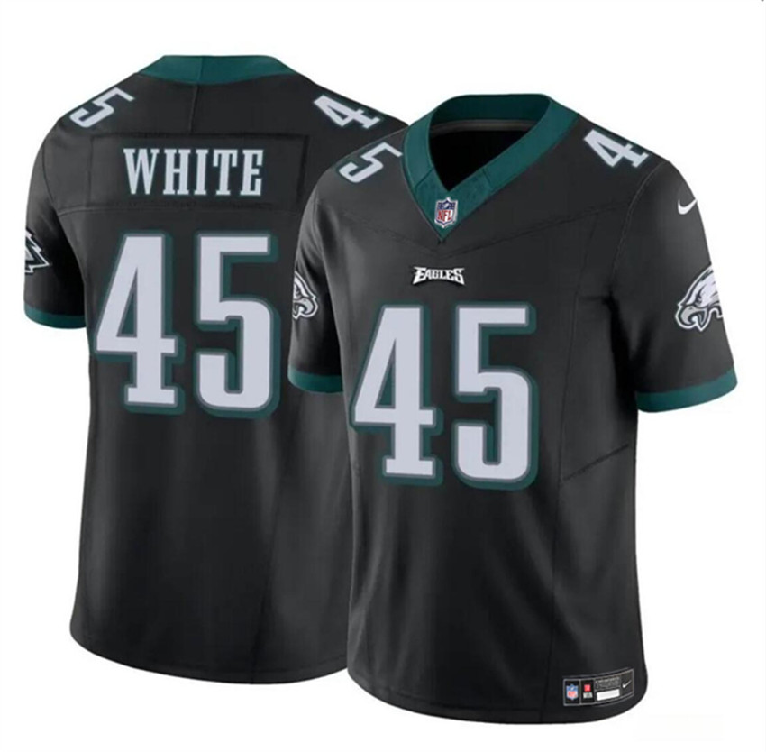 Youth Black Philadelphia Eagles #45 Devin White 2023 F.U.S.E Vapor Untouchable Limited Stitched Football Jersey